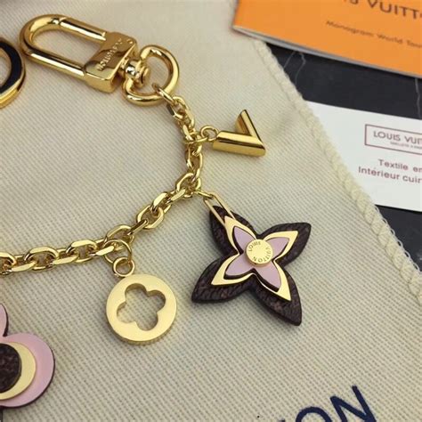 lv flower murakami doll keychain|Blooming Flowers Bag Charm and Key Holder .